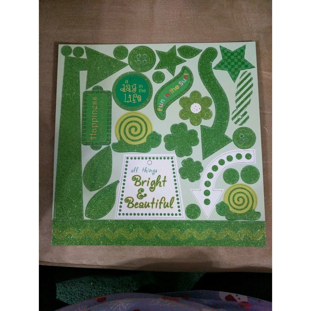 3 Birds- Sticky Sparkly Letters & Shapes Scrapbook - 8 large sheets